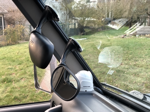 Periskopisko spoguļu pāris RHD jeb angļu auto pielāgošanai Latvijā