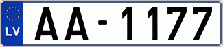 Auto numura zīme AA1177