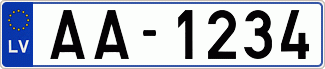 Auto numura zīme AA1234