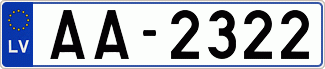 Auto numura zīme AA2322
