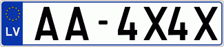 Auto numura zīme AA4X4X