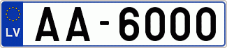Auto numura zīme AA6000