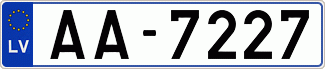 Auto numura zīme AA7227