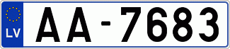 Auto numura zīme AA7683