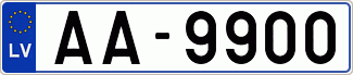 Auto numura zīme AA9900