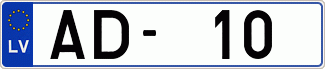Auto numura zīme AD10
