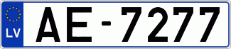 Auto numura zīme AE7277