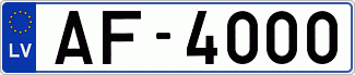Auto numura zīme AF4000
