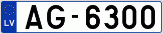 Auto numura zīme AG6300