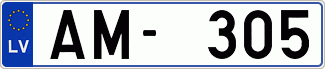 Auto numura zīme AM305