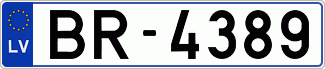 Auto numura zīme BR4389