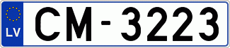 Auto numura zīme CM3223