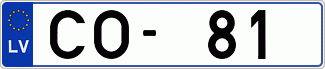 Auto numura zīme CO81