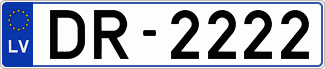Auto numura zīme DR2222