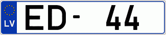 Auto numura zīme ED44