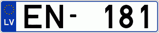 Auto numura zīme EN181