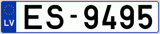 Auto numura zīme ES9495