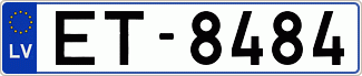 Auto numura zīme ET8484