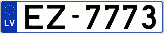 Auto numura zīme EZ7773