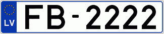 Auto numura zīme FB2222
