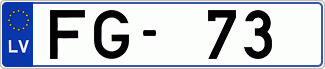 Auto numura zīme FG73