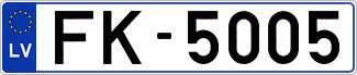 Auto numura zīme FK5005