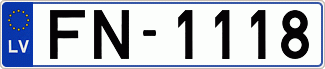 Auto numura zīme FN1118