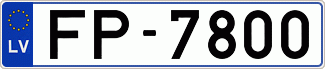 Auto numura zīme FP7800