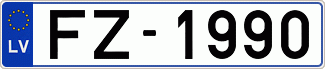 Auto numura zīme FZ1990