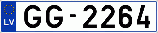 Auto numura zīme GG2264