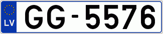 Auto numura zīme GG5576