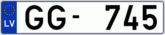 Auto numura zīme GG745