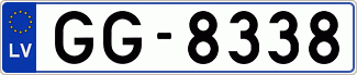 Auto numura zīme GG8338