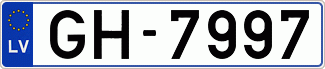 Auto numura zīme GH7997