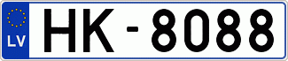 Auto numura zīme HK8088