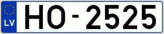 Auto numura zīme HO2525