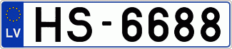 Auto numura zīme HS6688