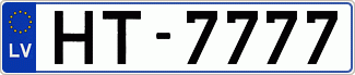 Auto numura zīme HT7777