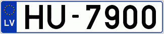 Auto numura zīme HU7900