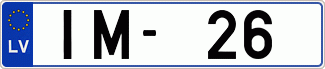 Auto numura zīme IM26