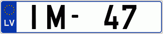 Auto numura zīme IM47
