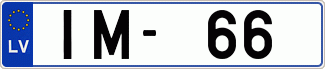 Auto numura zīme IM66
