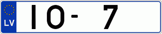Auto numura zīme IO7