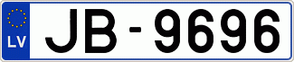 Auto numura zīme JB9696
