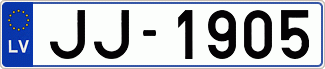 Auto numura zīme JJ1905