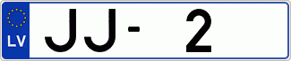 Auto numura zīme JJ2