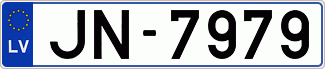 Auto numura zīme JN7979