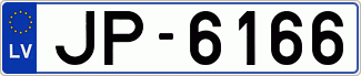 Auto numura zīme JP6166