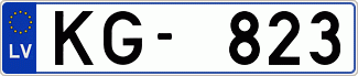 Auto numura zīme KG823