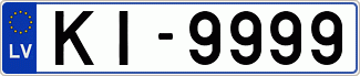 Auto numura zīme KI9999
